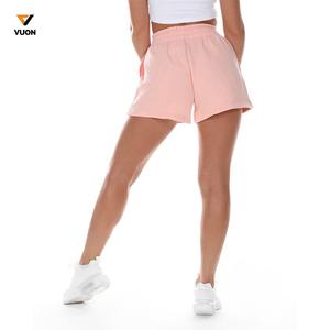 Pantalones cortos de gimnasio de cintura alta de verano para mujer, nueva moda, estilo informal, transpirable, poliéster, Spandex, decoración de bolsillo, ajuste holgado, venta al por mayor - Product Image 2