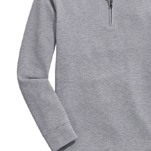 Pull unisexe gris quart de fermeture éclair de haute qualité Sweat-shirt polaire doux Tissu personnalisé imprimé Streetwear élégant pour l'hiver OEM - Product Image 6