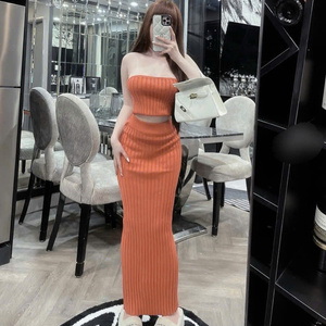 Elegan Nice Long Women's Set Precio de fábrica Natural Odm Lavable Personalizado Vietnam Fabricante Set Girl 2 Piezas Long - Product Image 3