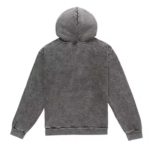 Streetwear d'hiver 2 en 1 pour homme Ensemble de survêtement uni imprimé Coupe régulière Sweat à capuche et pantalon 100% coton polaire - Product Image 3