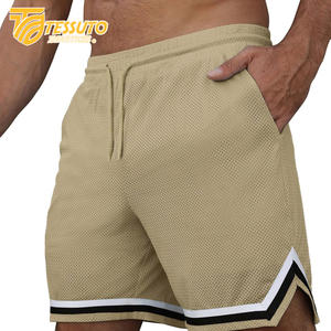 High Quality Men's & Women's Gym Fitness Athletic Running <b>Shorts</b> Quick Dry Breathable Mesh Striped <b>Zipper</b> <b>Pockets</b> Plain Dyed - Product Image 5