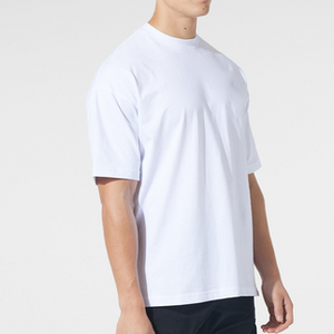 T-shirt Homme Personnalisé Vintage Hip Hop Noir Uni 100% Coton Épais Coupe Ample Imprimé - Product Image 6