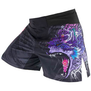 High Quality Custom Logo Printed 100% <b>Polyester</b> MMA Grappling <b>Shorts</b> for Men All Sizes Available Made Pakistan Martial Arts Wear - Product Image 2