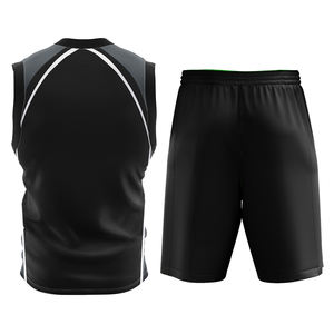 Uniforme de baloncesto personalizado para hombre conjuntos de color sólido con el último diseño y la impresión de logotipos más tamaño bajo MOQ y servicio OEM para niños - Product Image 2