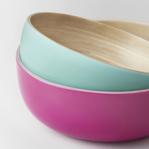 Grand bol en bambou peint Vaisselle naturelle Décoration de présentation de repas attrayante Produits vietnamiens en gros écologiques - Product Image 2