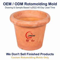 Moule de rotomoulage personnalisé OEM ODM pour jardinière conique classique, fabrication interne sans frais de fraisage, pot de fleurs en terre cuite, directement de l'usine