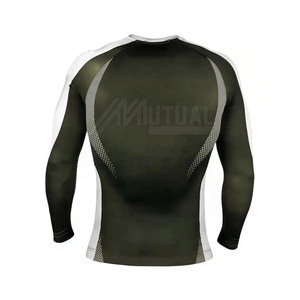 Nuevos protectores contra sarpullidos para hombres adultos hechos con Spandex/poliéster para venta al por mayor Rash Guard hombres manga larga Rashguard - Product Image 2