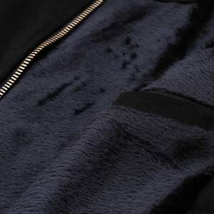Men's Black <b>Suede</b> Bomber <b>Jacket</b> Stand Collar Zipper Closure Casual Autumn Wear Regular Fit Solid Color Men's <b>Leather</b> <b>Jacket</b> - Product Image 6