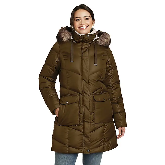 2023 doudoune personnalisée pour femmes hiver froid vers le bas longues vestes coupe-vent avec capuche détachable fourrure