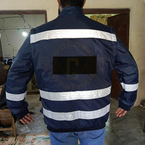 Chaqueta Parka de Uniforme Personalizada, Ropa de Seguridad Reflectante, Uniforme de Guardia de Seguridad, Chaqueta de Seguridad de Invierno con Mangas Desmontables - Product Image 6