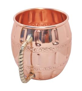 Tasse à mule de Moscou polie et brillante de luxe, fonction personnalisée, métal en cuivre pur et verre pour la maison, hôtel, restaurant, décor de table - Product Image 4