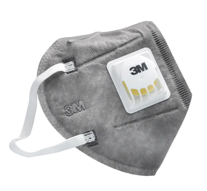 Masque respiratoire jetable 3M 9541V KN95 avec valve d'expiration, 5 couches de charbon actif pour la protection contre la poussière, les aérosols et les substances nocives - Product Image 4