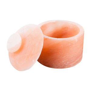 Frasco de Caramelo de Sal Rosa del Himalaya Natural, Frasco Decorativo de Almacenamiento de Piedra de Cristal Hecho a Mano - Product Image 5