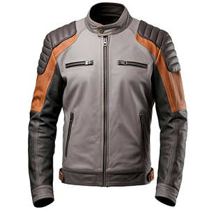 Blouson de moto unisexe en cuir 2026, style CE, coupe-vent, protecteur, personnalisable, fournisseur en gros pour l'exportation - Product Image 3