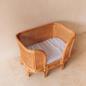 เตียงนอนหวายสำหรับสุนัขพร้อมเบาะรองนั่งแสนสบายเฟอร์นิเจอร์สุนัขในร่มและสัตว์เลี้ยง - Product Image 4