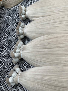 Extensiones de cabello humano vietnamita Remy platino teñido a granel al por mayor fuente ALTA virgen recto 20 pulgadas máquina doble trama - Product Image 2