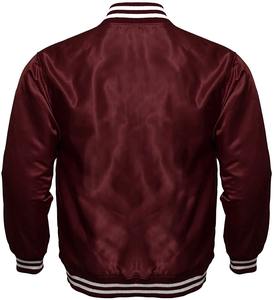 Chaquetas de hombre con parche bordado de chenilla personalizadas al por mayor chaquetas universitarias con letras de béisbol bombardero de manga satinada - Product Image 5