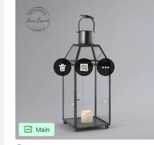 Hexagon Stainless Steel <b>Lantern</b> with Glass Panels Perfect for Indoor Outdoor Decor Wedding Centerpiece and Festive Lighting - Product Image 5