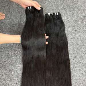 Top vente 100% véritables perruques de cheveux humains droites naturelles non traitées un donneur 30 pouces trame de cheveux vierges courts pour la dentelle suisse - Product Image 3