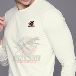 Camisetas de Manga Larga para Hombre de Color Sólido a Bajo Precio, Camisetas de Manga Larga para Hombre al por Mayor, Camisetas de Manga Larga para Hombre Recién Llegadas - Product Image 4