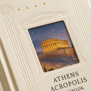 Labon athens Acropolis โน๊ตบุ๊คกรีซออกแบบแลนด์มาร์ค PU cutout journet Debossed Frame เครื่องเขียนออกแบบเอง - Product Image 2