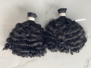 VQ Hair Extensions de cheveux humains Itip Remy de haute qualité Cuticule brute alignée Style lâche vague profonde - Product Image 2