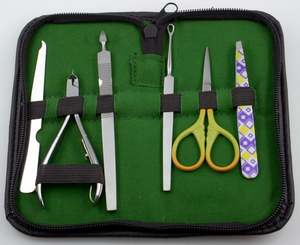 Kit d'outils de manucure de salon de manucure de luxe en acier inoxydable professionnel avec boîte de 5 comprend un ensemble de pédicure coupe-cuticules Nipper - Product Image 4