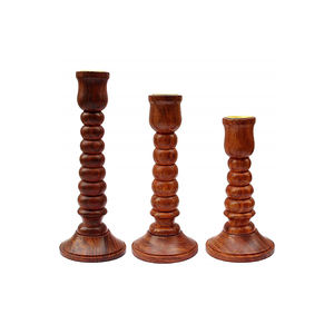 Porte-bougie en bois de mangue fait à la main, écologique et vintage, design de lanterne naturelle pour Noël, mariage, décoration de la maison, cadeau - Product Image 1