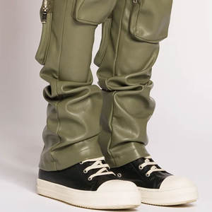 Pantalon en cuir pour homme de haute qualité, décontracté, en toile, taille mi-haute, respirant, confortable, sur mesure, prix de gros, meilleur style - Product Image 6