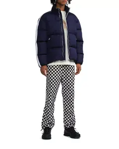 Veste d'hiver pour homme de haute qualité à bas prix, doudoune matelassée à fermeture éclair, veste oversize pour homme, veste à bulles de couleur unie - Product Image 4