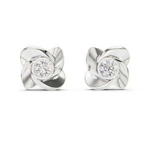 Pendientes de Diamantes Cultivados en Laboratorio en Oro Rosa de 14K |   Pendientes de compromiso |   Anillo de Oro Certificado por IGI, Listo para Boda |   Diamante Cultivado Nuevo - Product Image 2