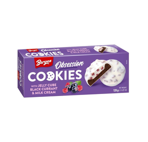 Venta al por mayor de galletas Bergen Jelly Cube con crema de leche y grosella negra, paquete de 18 unidades de 128 g cada una, origen polaco, galletas con fruta cremosa - Product Image 5