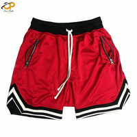 Pantalones Cortos de Baloncesto Unisex Personalizados por Sublimación, Diseño de Verano Transpirable de Secado Rápido con Bordado 3D y Bolsillos con Cremallera