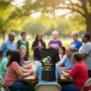 Camiseta Promocional para Adultos con Autismo, Síndrome de Asperger y TDAH para la Comunidad Autista - Product Image 3