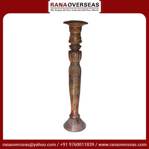 Grand bougeoir en bois sculpté à la main pour décorations de mariage décorations de fête à prix compétitif - Product Image 4