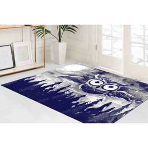Alfombra con Pintura de Búho Azul Marino, Alfombra Impresa, Personalizada, para Salón, Abstracta, Animal, Alfombra de Terciopelo de Lujo - Product Image 4
