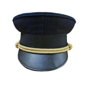 Customizable Men's Officer <b>Peak</b> <b>Caps</b> High Quality Stylish Ceremonial Officers Uniform Peaked <b>Caps</b> - Product Image 2