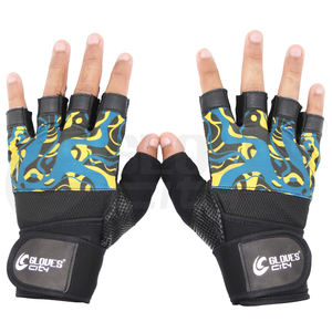 Gants de gymnastique demi-doigt haut de gamme gants d'exercice et de musculation en cuir Spandex respirant légers gants de ville pour tous - Product Image 3