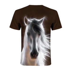 T-shirts de gymnastique unisexes doux imprimés par sublimation à col roulé tricoté à manches courtes à séchage rapide anti-boulochage et anti-rétrécissement en vrac - Product Image 2