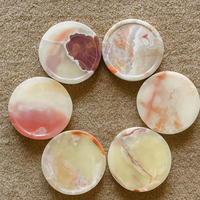 Sous-verres artisanaux en marbre dolomite 12x12 pouces, pierre naturelle, écologiques, imperméables, flammés, pour usage intérieur, hôpitaux, villas, garantie 1 an