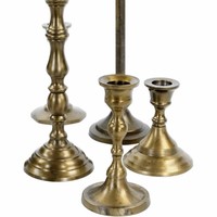 Nouvelle Innovation : Bougeoir Artisanal Vintage en Aluminium/Laiton – Décoration d'Intérieur et Centre de Table
