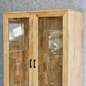 Armoire minimaliste à deux portes en bois d'hévéa 100x50x180cm TQA68050 avec fonctions de suspension et de pliage pour mobilier de maison et appartement - Product Image 6