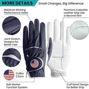ถุงมือกอล์ฟผู้ชายคุณภาพพรีเมียม ขายดีที่สุด แฟชั่นใหม่ล่าสุด ปรับแต่งได้เต็มที่ หนังแกะ ระบายอากาศได้ดี ถุงมือเล่นกีฬา - Product Image 2