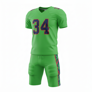 Short de football américain personnalisé 100% polyester sublimé, respirant, uniforme de jeu avec logo frontal, tailles plus grandes disponibles - Product Image 3