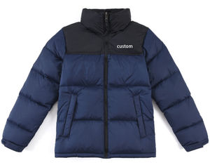 Veste matelassée pour hommes manteau à bulles veste en duvet d'hiver surdimensionnée avec logo OEM vestes matelassées noires personnalisées vente en gros - Product Image 3