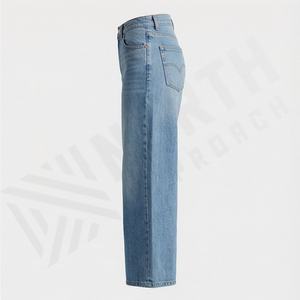 Vaqueros casuales de mujer con bolsillos estampados personalizados, de cintura media recta, de moda, al mejor precio, de secado rápido y transpirables, OEM Premium para verano. - Product Image 3