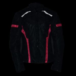 Custom Black and Pink Mesh/Textile Breathable Motorcycle Racer <b>Jacket</b> with <b>Zipper</b> and Cotton Filling for <b>Women</b> OEM - Product Image 3