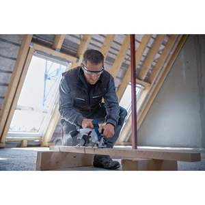 Scie circulaire sans fil 18V avec moteur sans charbon, lame latérale gauche, 1 lame de scie circulaire, 2 batteries ProCORE 5.5Ah et chargeur pour le bois - Product Image 2