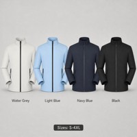 Veste softshell homme, col montant, doublure polaire, fermeture éclair, manteau d'hiver pour extérieur