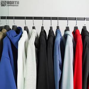Custom Hoodie Manufacturers <b>Men</b> Heavyweight Cotton Sweatsuit High Quality Oversized Pullover <b>Cropped</b> Hoodie <b>Men</b> 450 gsm hoodie - Product Image 3